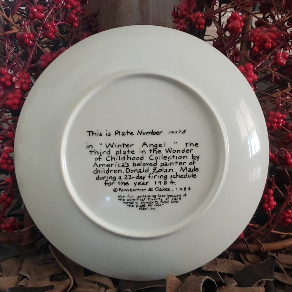 'Winter Angel' Plate # 1457B - Picture 2 of 5